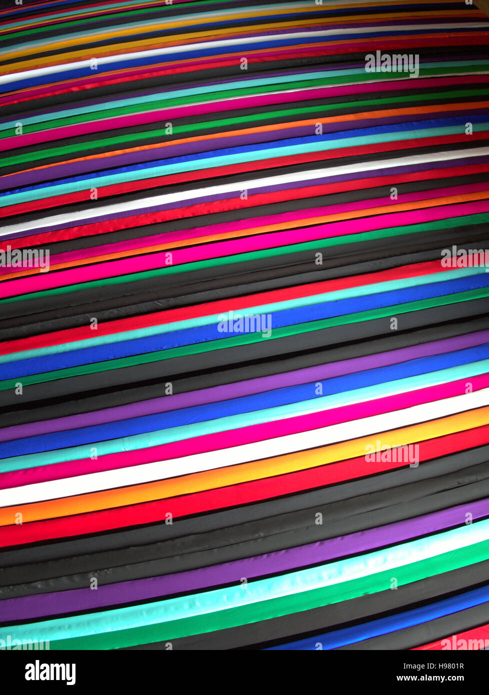 Candy Stripe Materialkanten Regenbogen Stockfoto