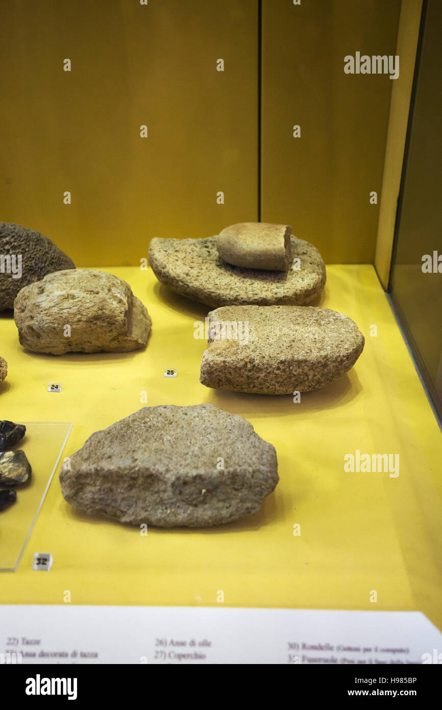 Archäologische antiquarium nach Milazzo Messina, Sizilien Stockfoto