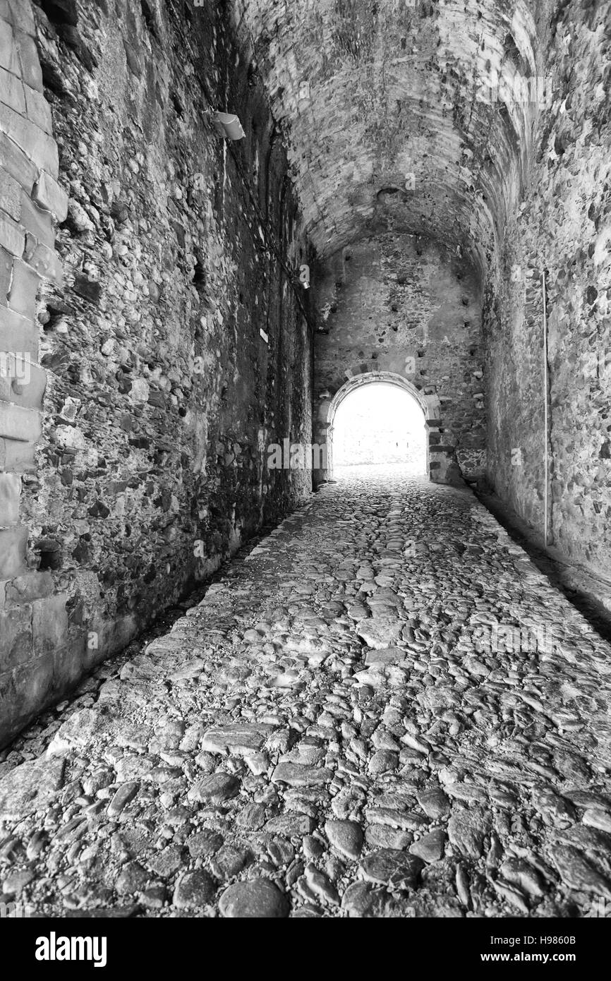 Festung, Zitadelle Ende Schloss von Milazzo, Sizilien Stockfoto