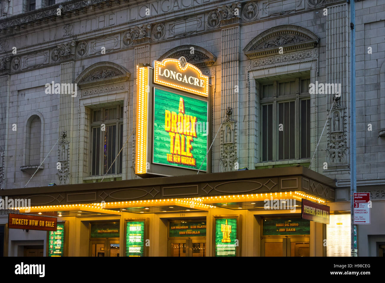 A Bronx Tale, das neue Musical am Longacre Theatre in New York City Stockfotografie Alamy