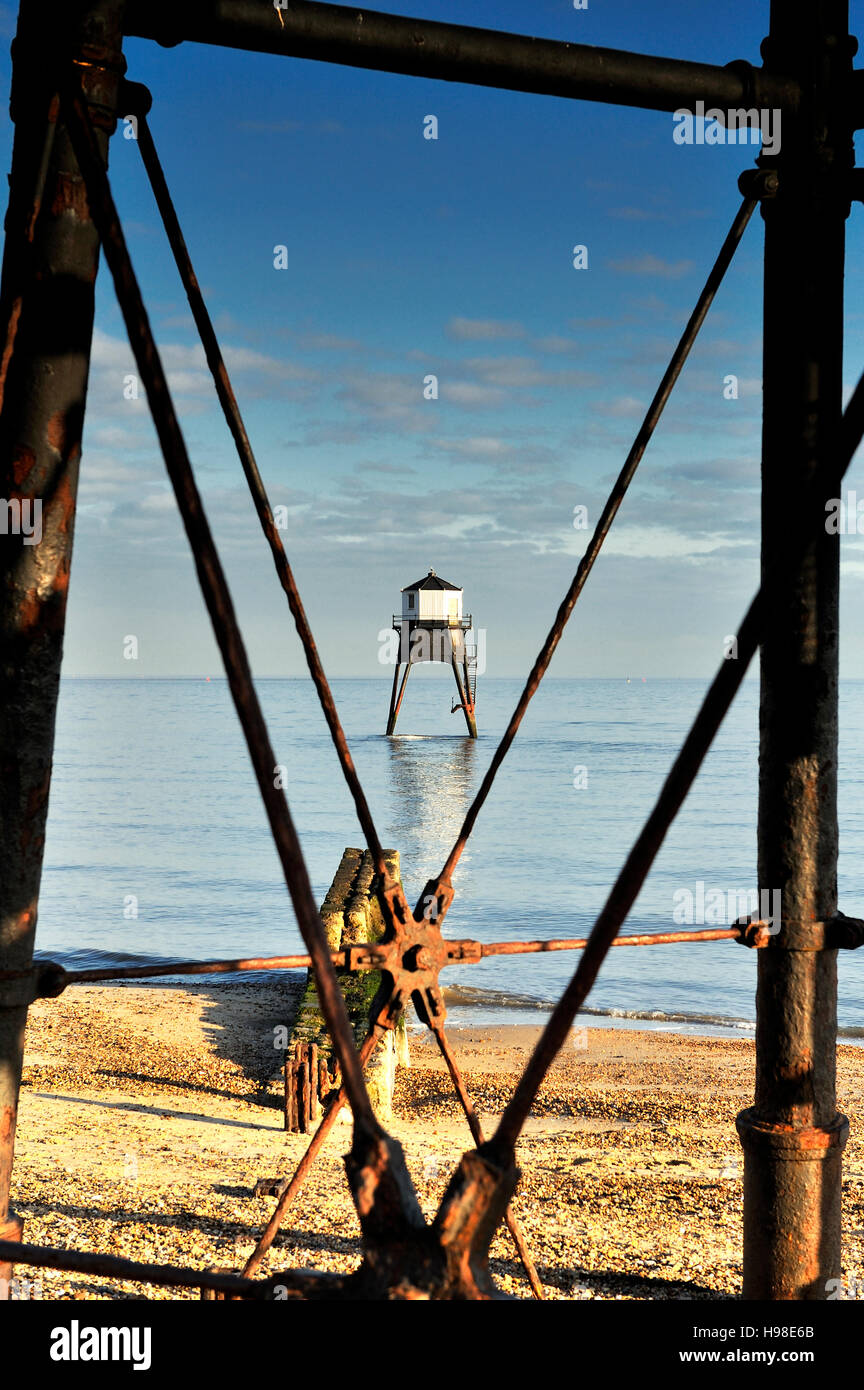 Ein Alter Leuchtturm in Harwich an der Essex Küste, England, Großbritannien, Europa Stockfoto