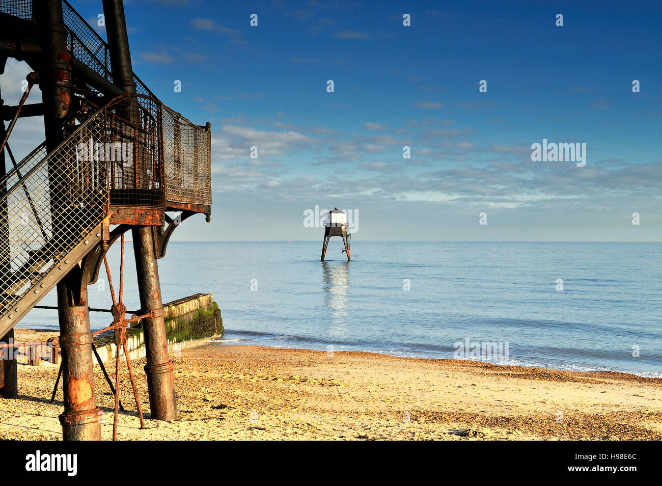 Ein Alter Leuchtturm in Harwich an der Essex Küste, England, Großbritannien, Europa Stockfoto