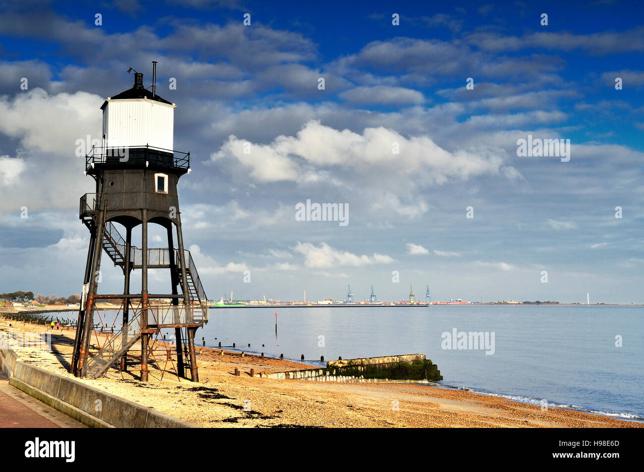 Ein Alter Leuchtturm in Harwich an der Essex Küste, England, Großbritannien, Europa Stockfoto