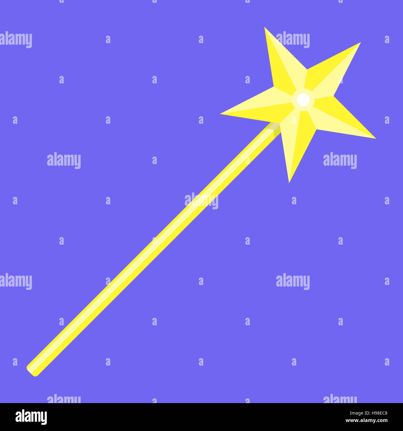 Zauberstab mit Stern. ZauberstabSymbol, Zauberer und Feen Zauberstab