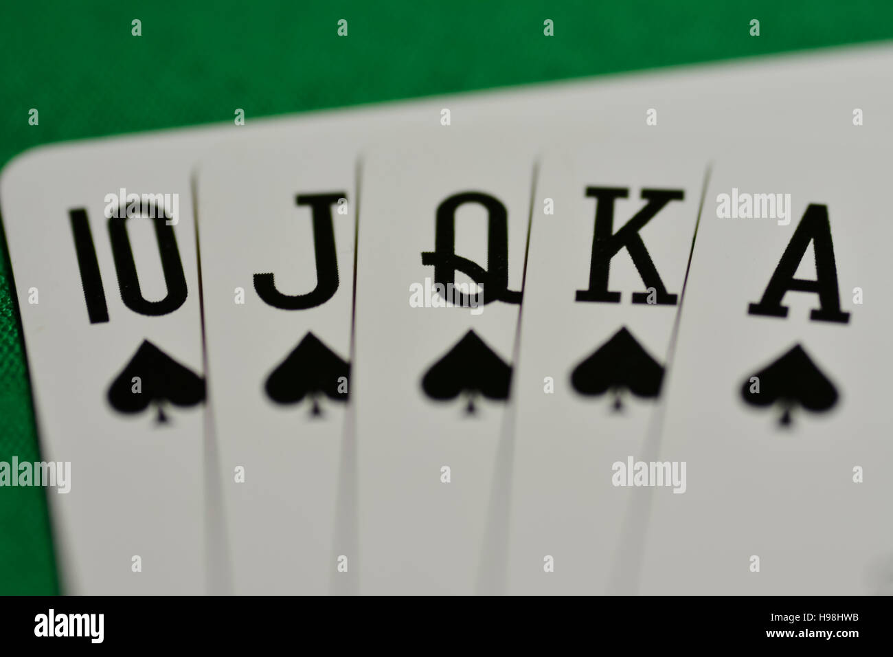 Royal Flush, Ass, Bet, Karte, Karten, Casino, schließen, Closeup, Nahaufnahme, Flush, Vermögen, voll, Glücksspiel, Glücksspiel, Spiel, gute, Haus Stockfoto