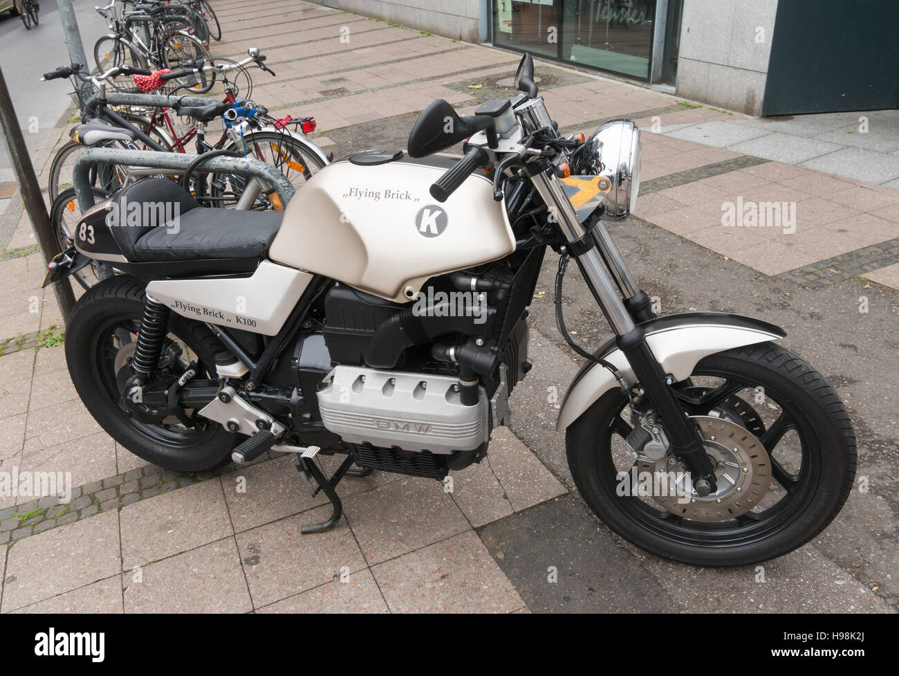BMW K100 Flying Brick Motorrad Stockfoto