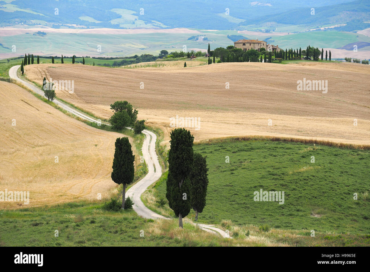 Tuscany Bauernhaus, Italien Stockfoto