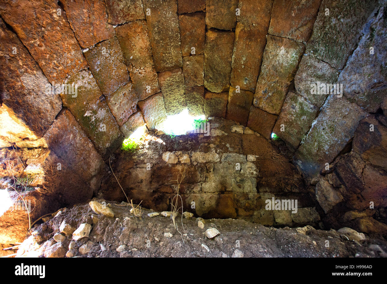 Bagno di Mezzagnone, Arabische Thermalbad. Santa Croce Camerina, Sizilien Stockfoto