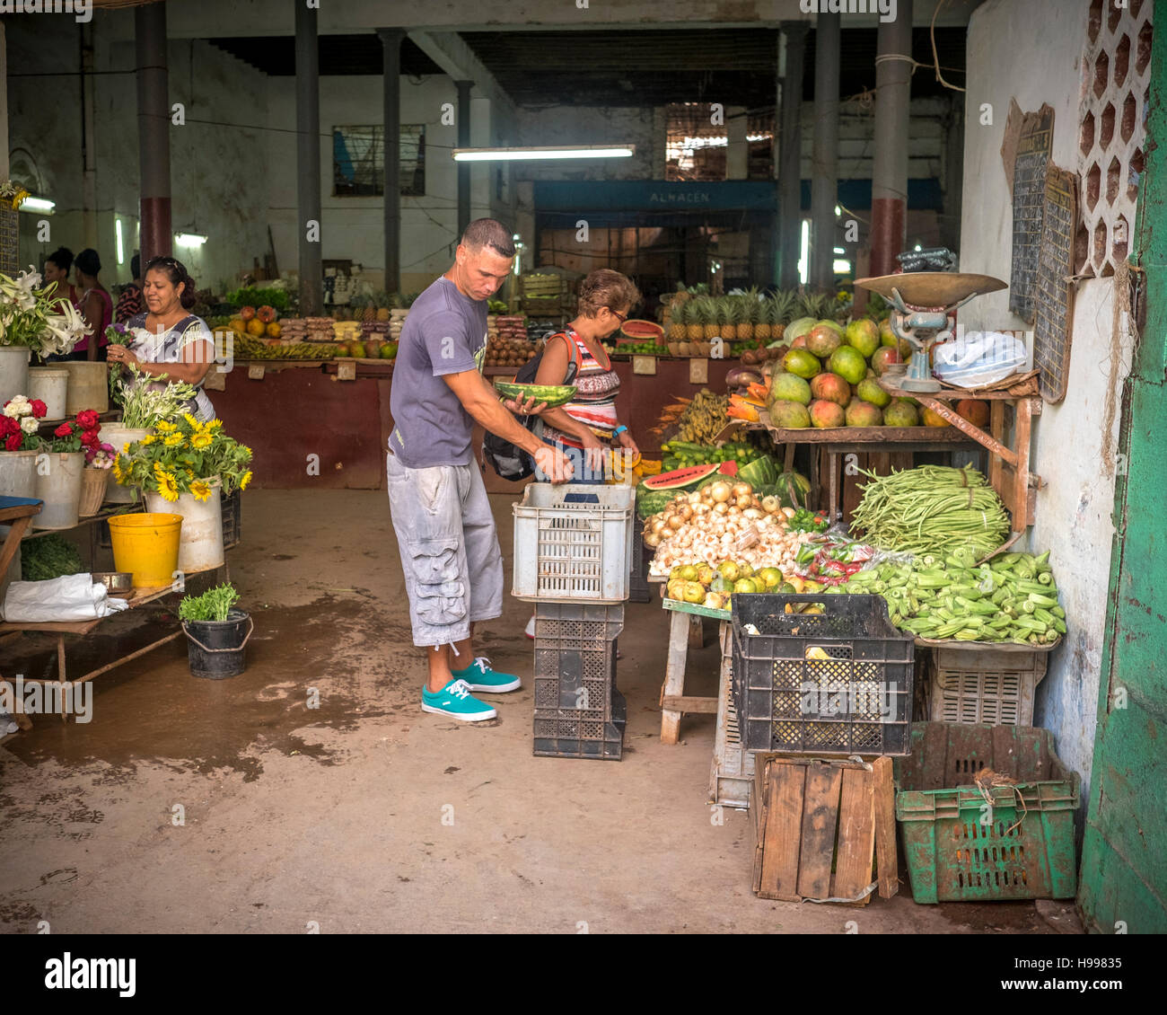 Havanna, Kuba: Produzieren Sie Hersteller, Markt, Alt-Havanna Stockfoto