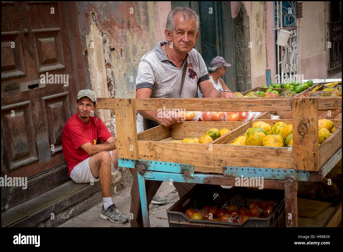 Havanna, Kuba: Produzieren Sie Hersteller, Markt, Alt-Havanna Stockfoto