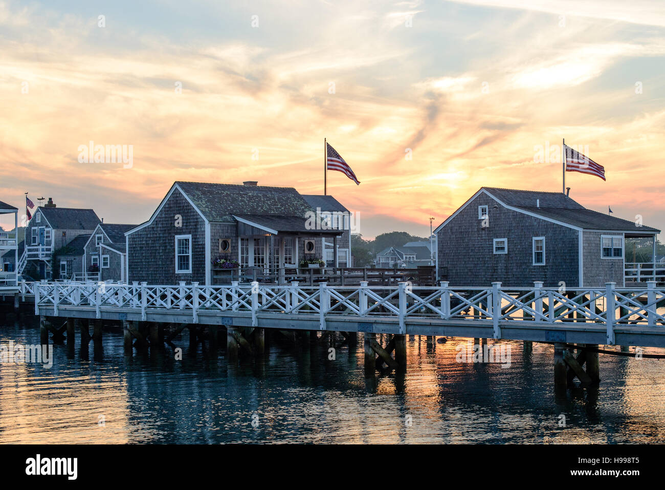 Nantucket Summer Sunset Stockfoto