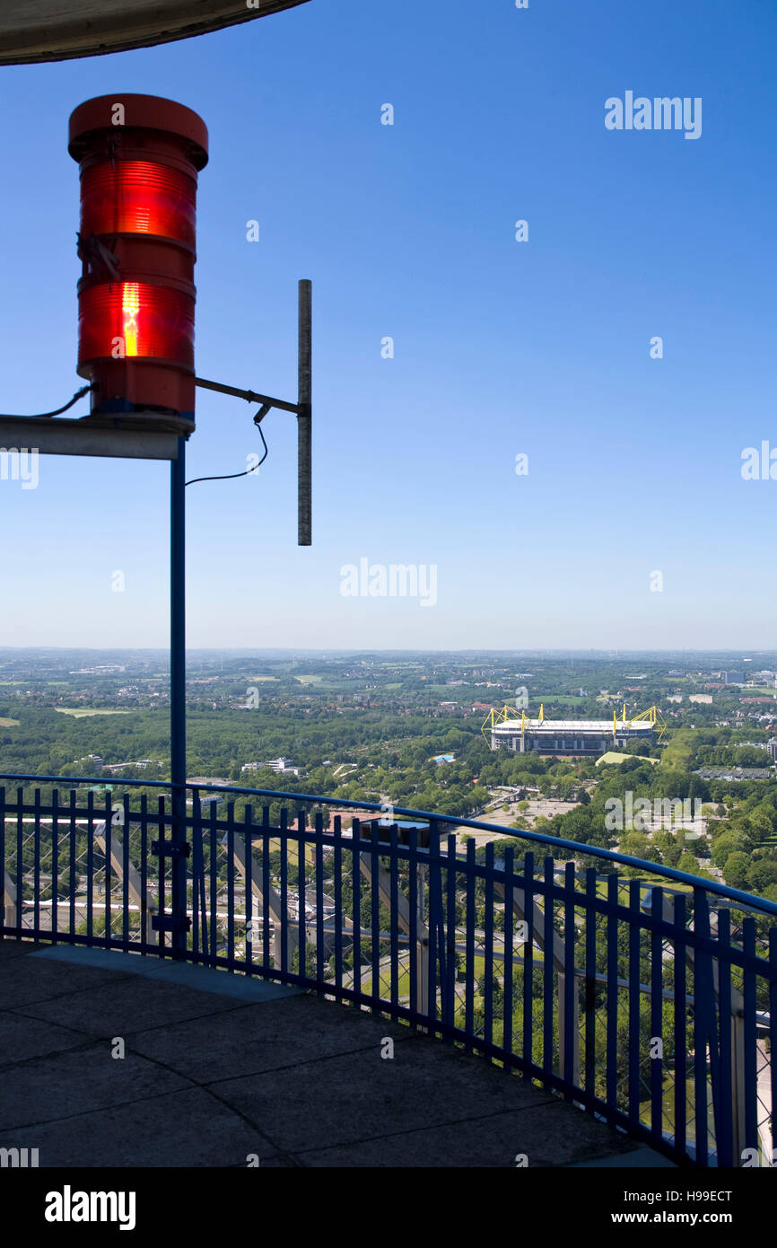 Deutschland, Ruhrgebiet, Blick vom Fernsehturm Florian an der Westfalen-Park auf der Signal-Iduna-Park Stockfoto