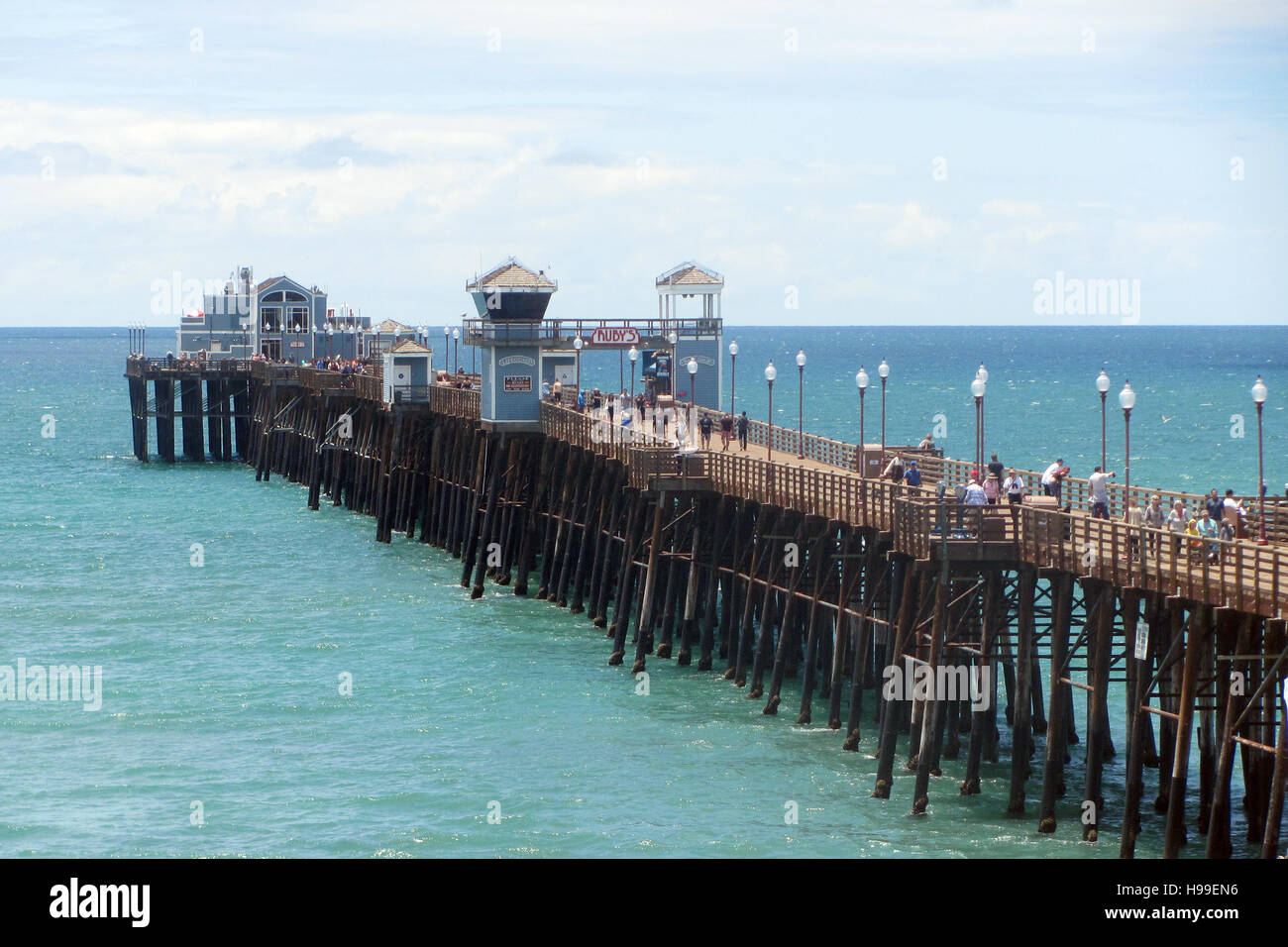 Oceanside Pier, Oceanside, San Diego County, Kalifornien Stockfoto