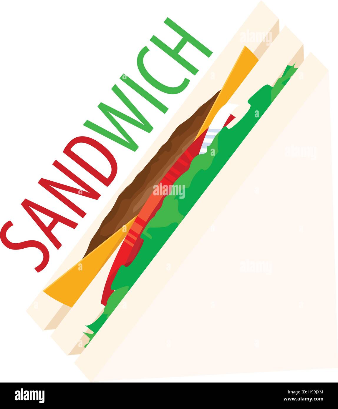 Vektor-Illustration von Sandwich Stock Vektor