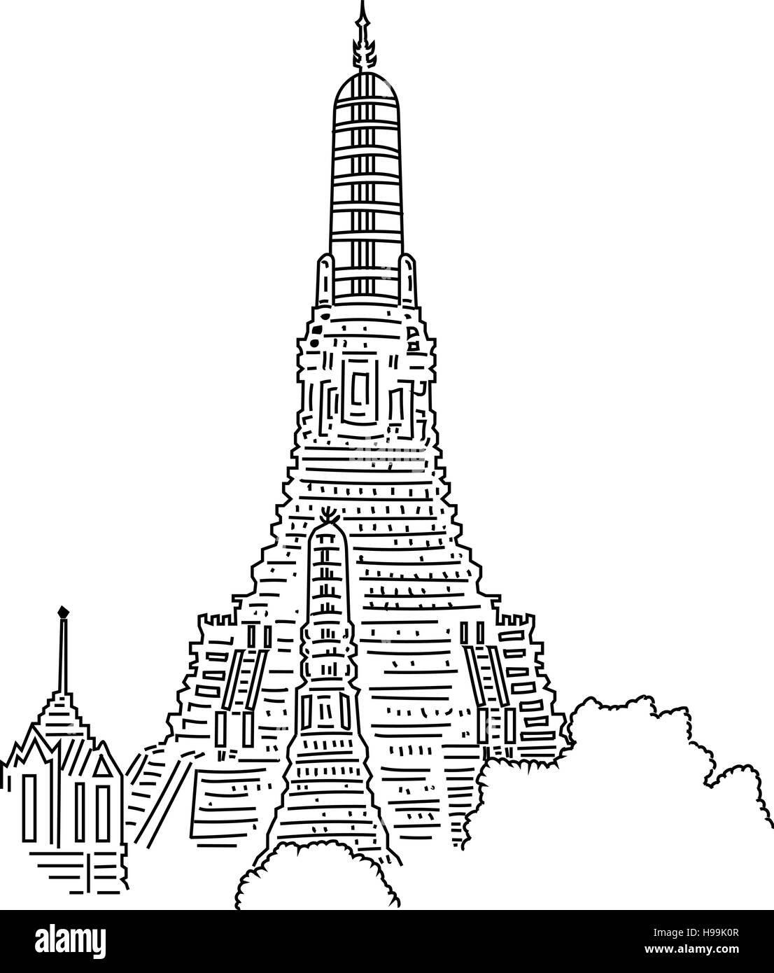 Vektor-Illustration von Thailand Platz Stock Vektor