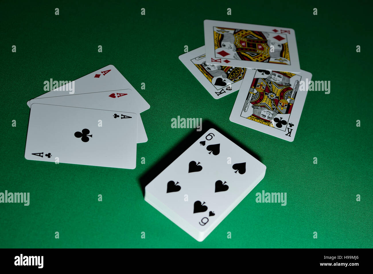 Ass, Karte, Karten, casino Stockfoto