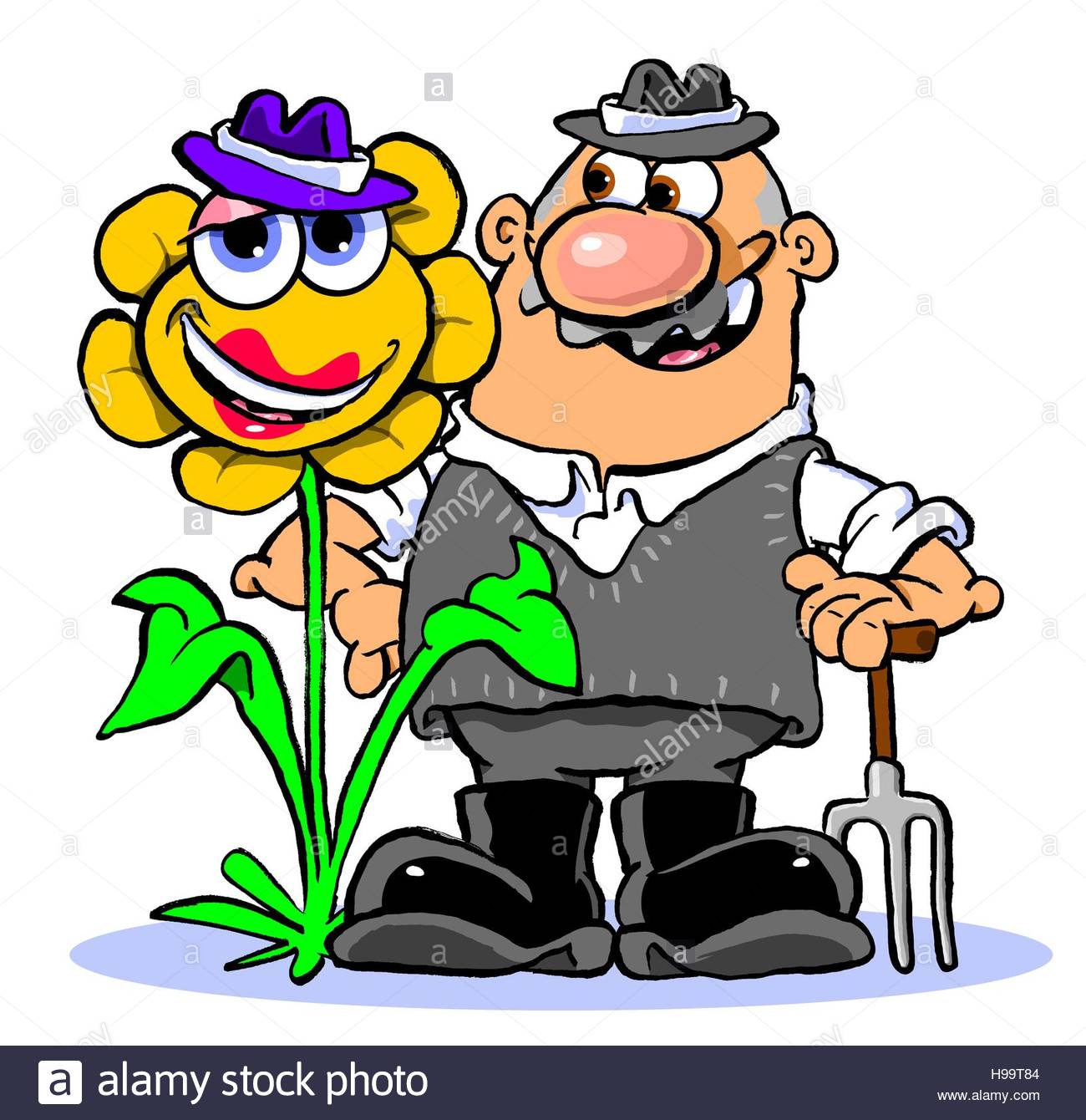 Cartoon Gardener Stockfotos & Cartoon Gardener Bilder Alamy