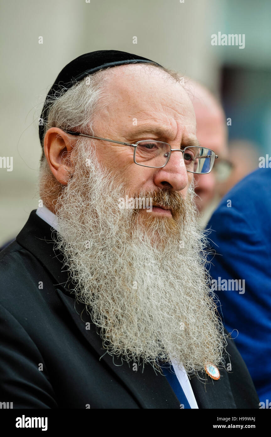 Rabbi David Singer, Belfast jüdische Gemeinde Stockfoto