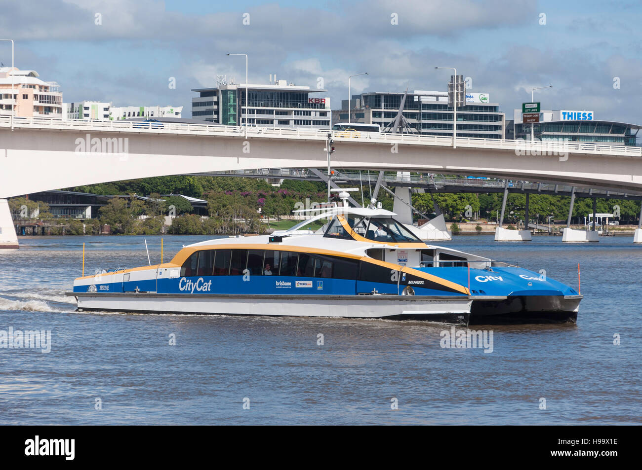 CityCat Fähre am Brisbane River, Stadt Brisbane, Brisbane, Queensland, Australien Stockfoto