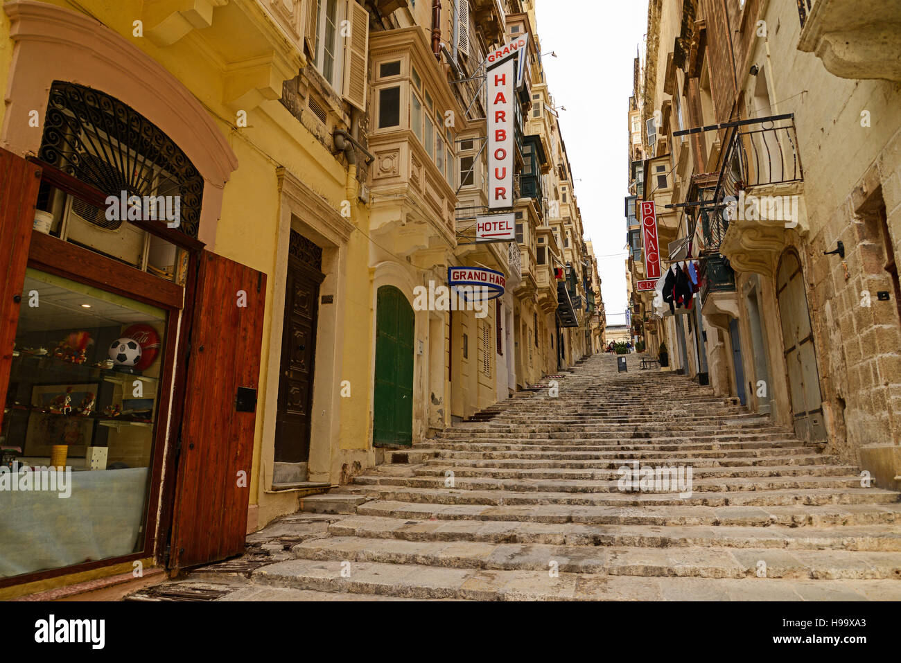 St. Ursula Straße - Valletta, Malta Stockfoto