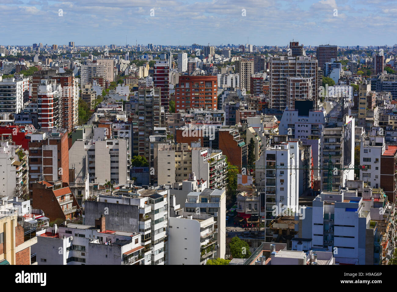 Luftaufnahme von Buenos Aires, Argentinien. Stockfoto