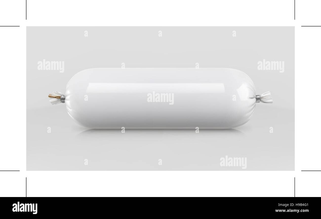 Weißer Polyethylen-Verpackungen für Lebensmittel, Vektor-Mock-up Stock Vektor