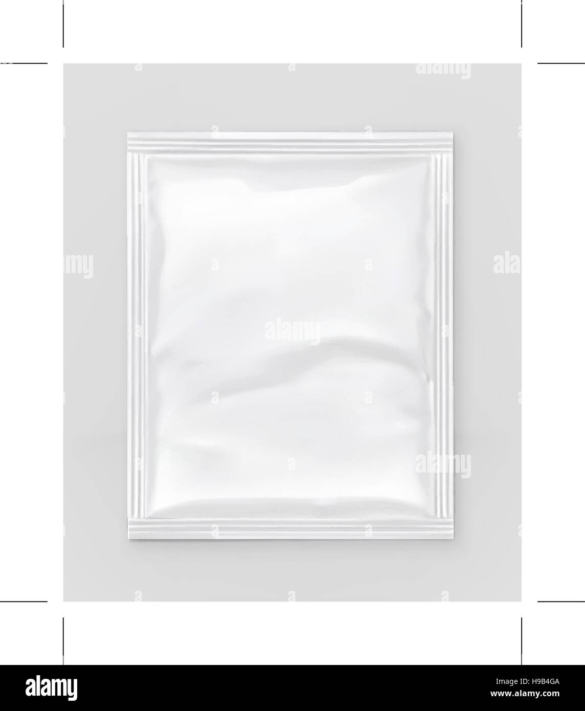 Weißer Polyethylen-Verpackungen, Vektor-Mock-up Stock Vektor