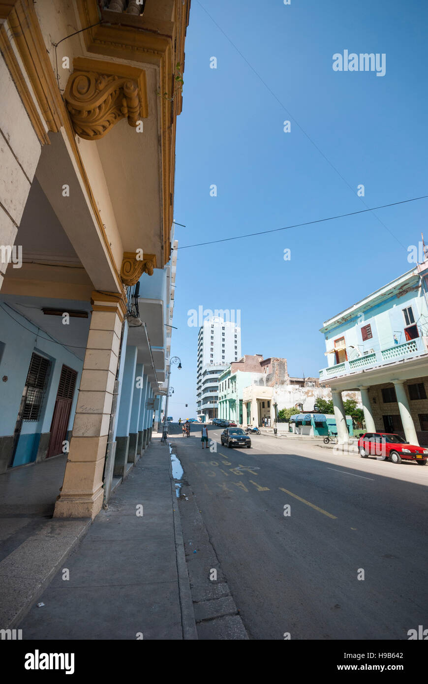 Eine Straßenszene in der Stadt Havanna Kuba südlich der malecon Stockfoto