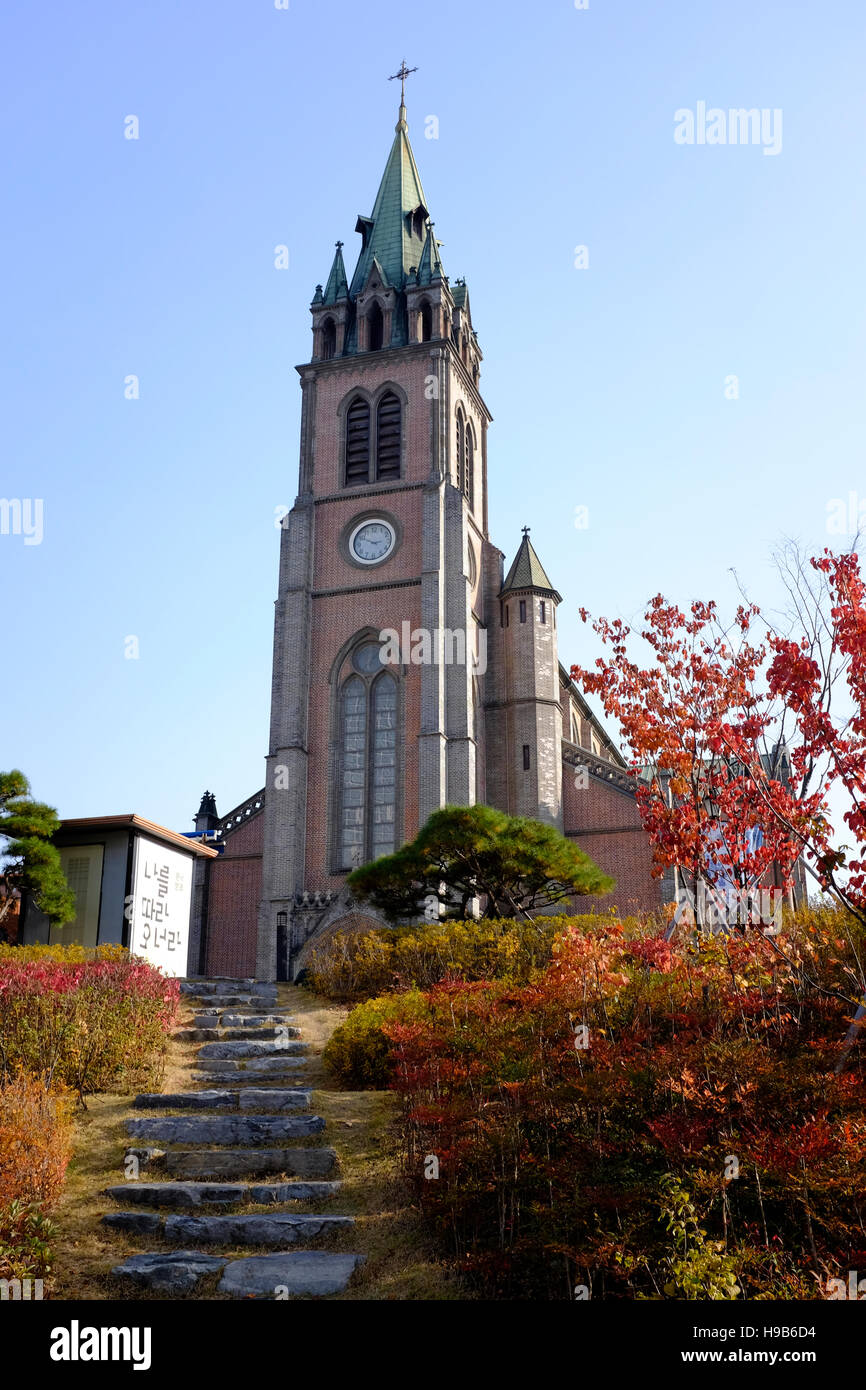 Myeongdong Kathedrale In Seoul, Südkorea Stockfoto