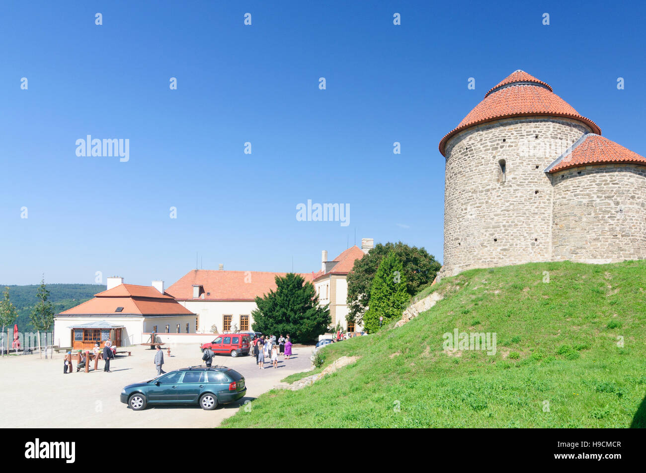 Znojmo (Znaim): Burg und Rotunde von St. Catherine, Jihomoravsky, Südmähren, Süd-Mähren, Tschechische Stockfoto