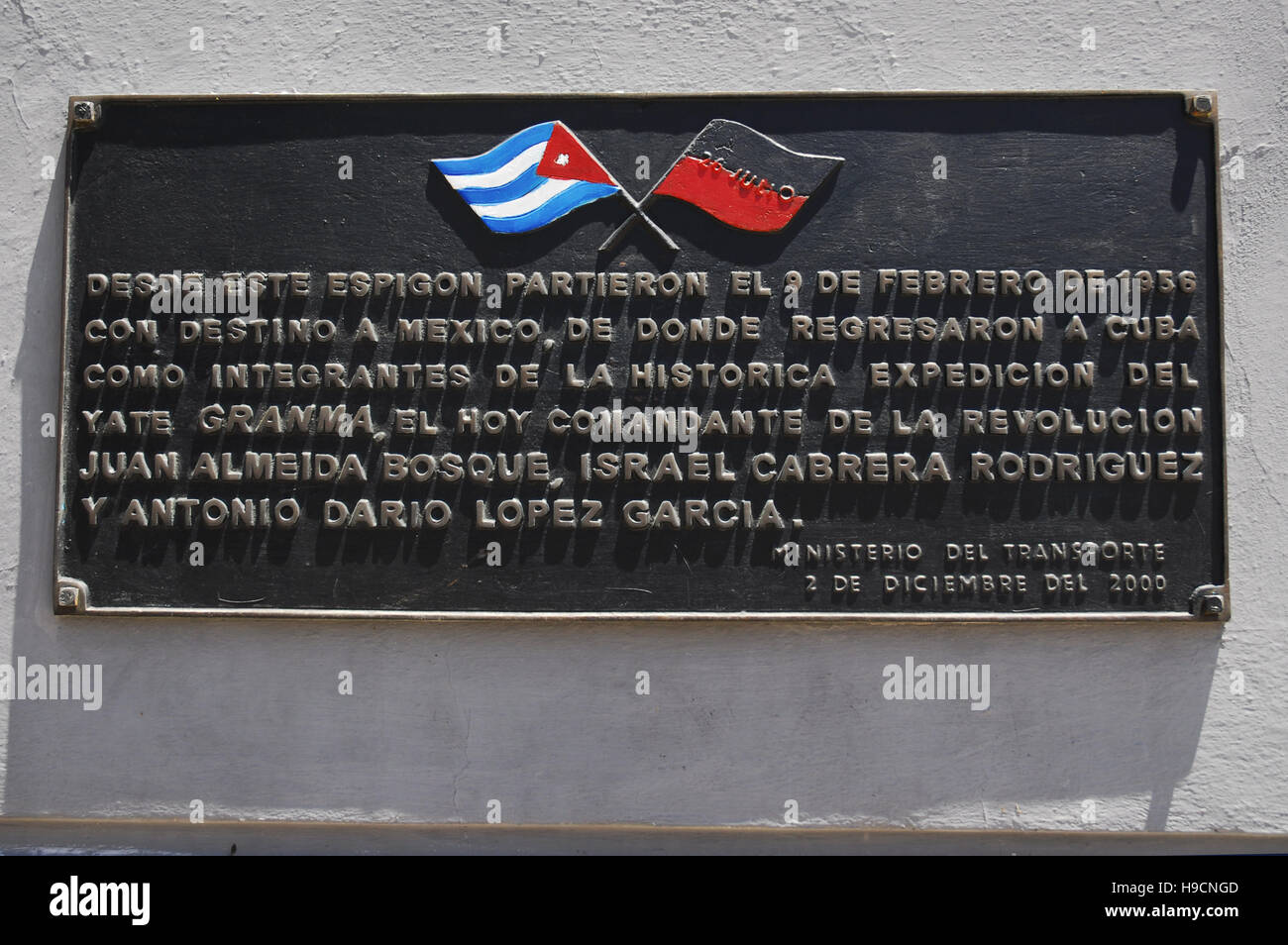 Kuba, Havanna, Gedenktafel für revolutionäre Stockfoto