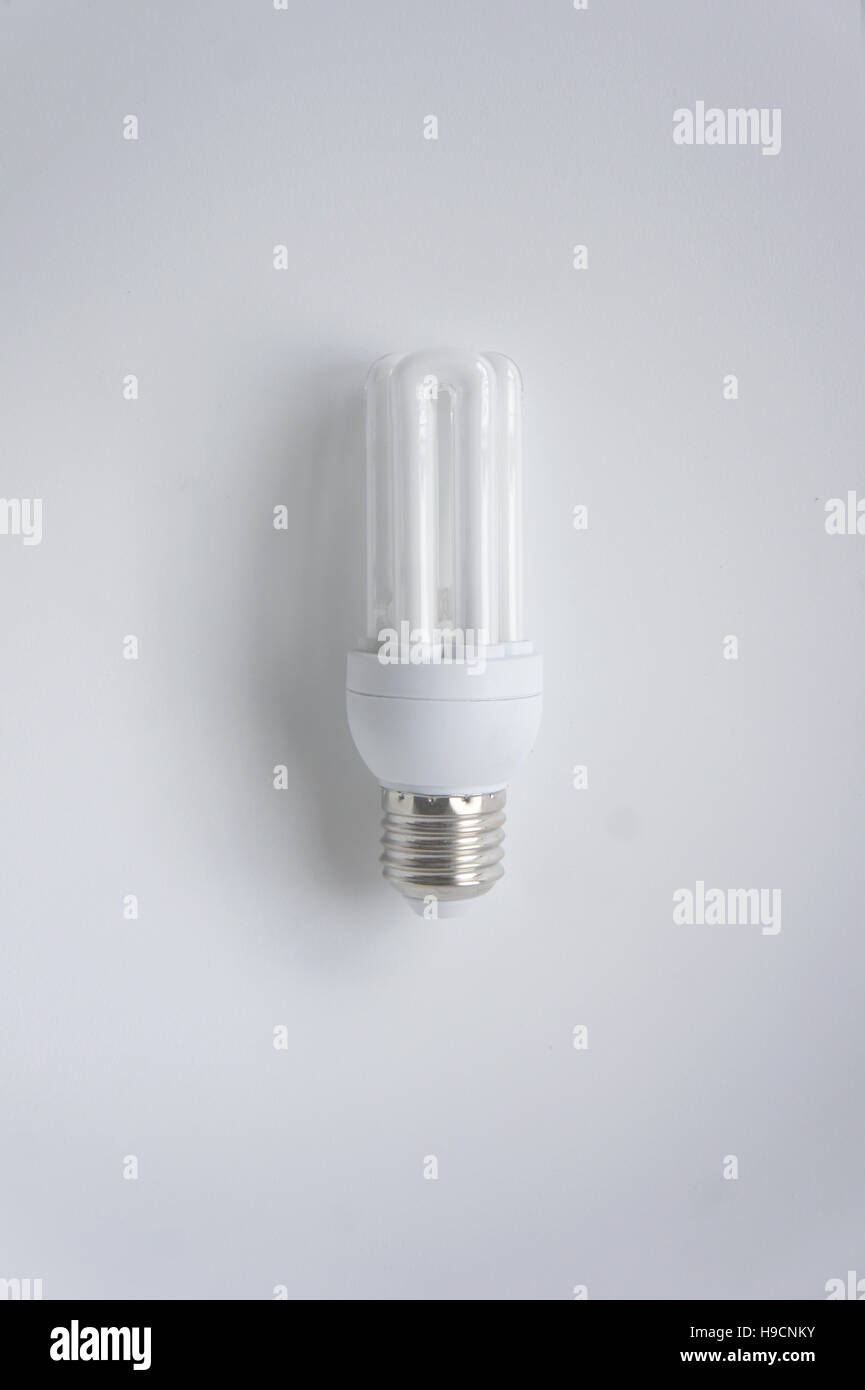 Eine Energie-Saver-Birne Stockfoto