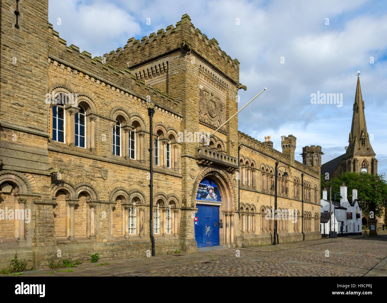 Das Schloss Arsenal-Gebäude (1868), Castle Street, Bury, Greater Manchester, England, UK Stockfoto