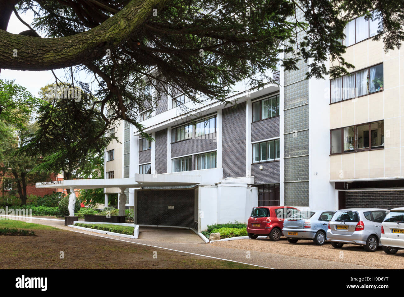 'High Point', Berthold Lubetkin aus den 30er Jahren moderne Apartment Block, von Highgate North