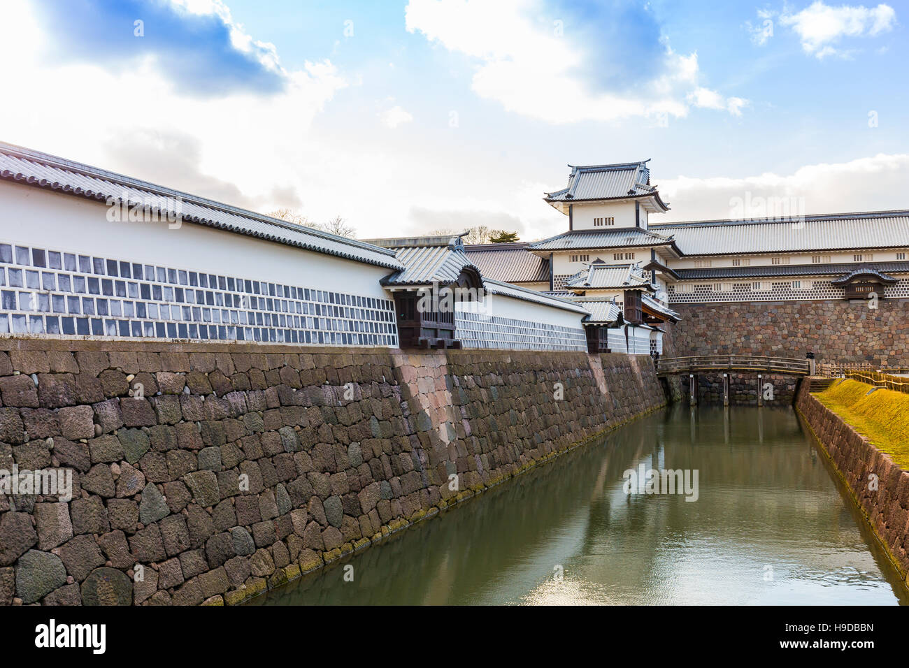 Kenrokuen Garten und Kanazawa Schlosspark in Kanazawa, Japan. Stockfoto