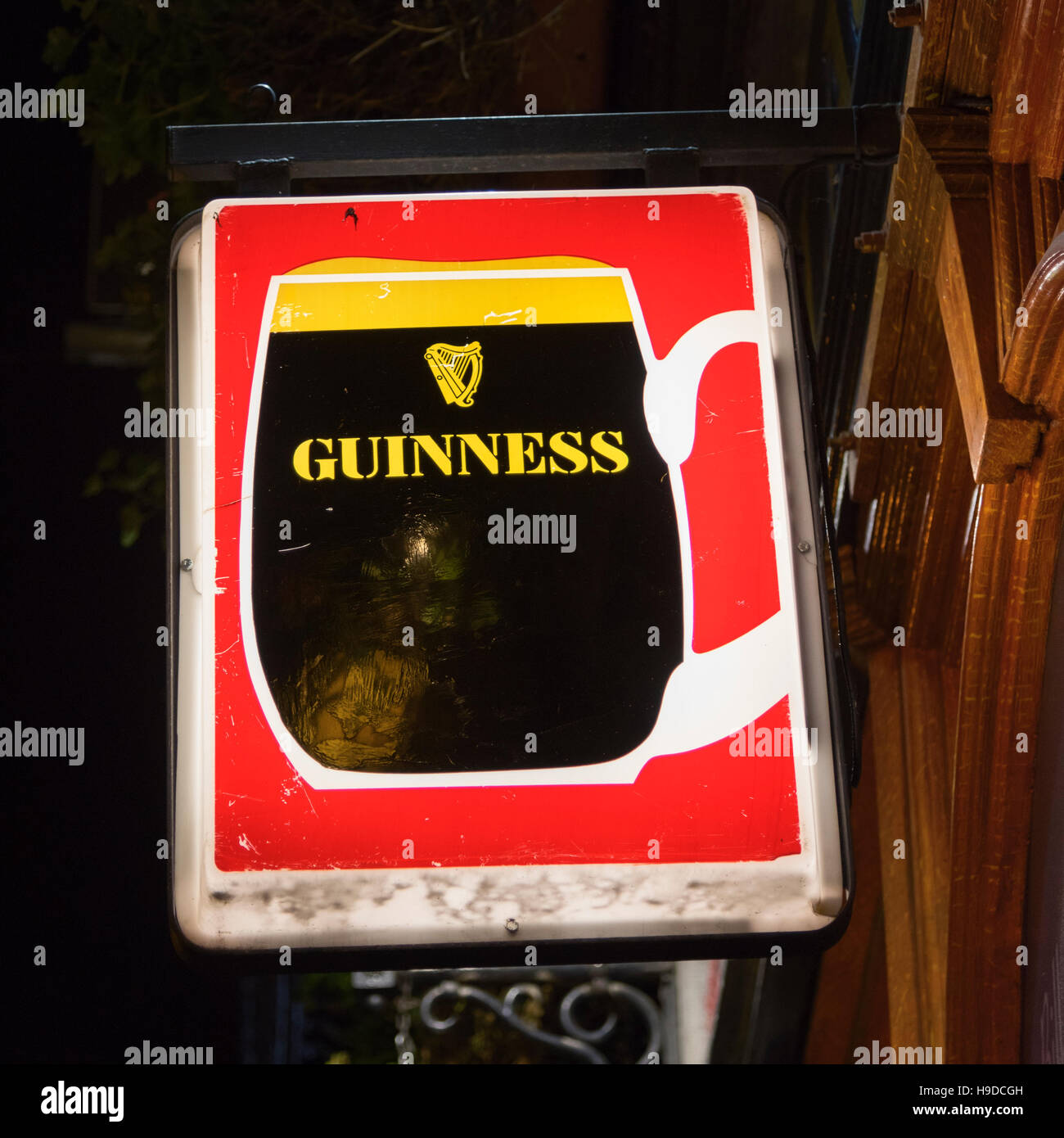 Zeichen der Guinness Dublin Irland Stockfoto