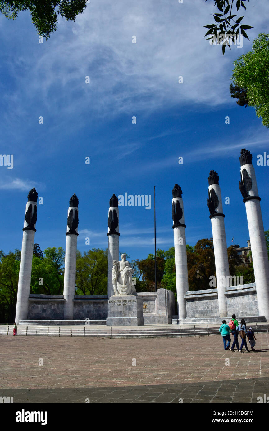Niños Heroes (heroische Kadetten Memorial) Denkmal im Park Chapultepec, Mexiko-Stadt, Mexiko Stockfoto