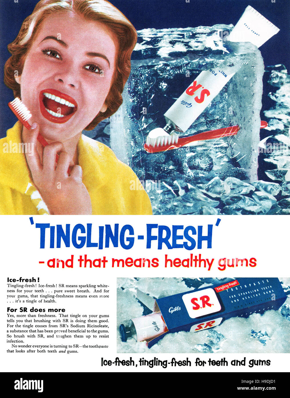 Toothpaste advertisement Fotos und Bildmaterial in hoher Auflösung