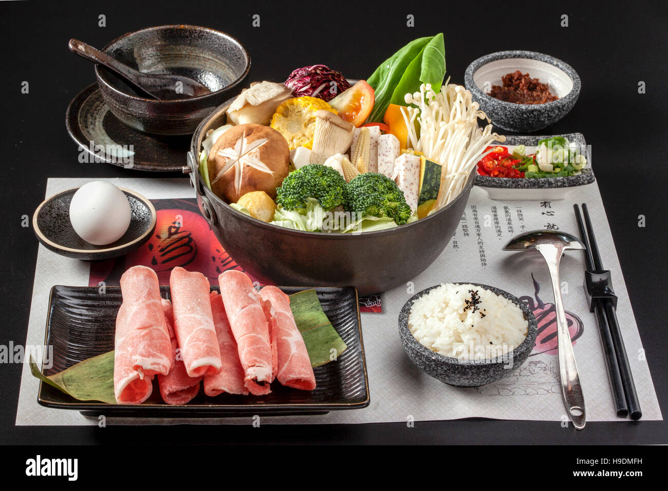 Shabu Shabu, traditionelle japanische Hot Pot Stockfotografie Alamy
