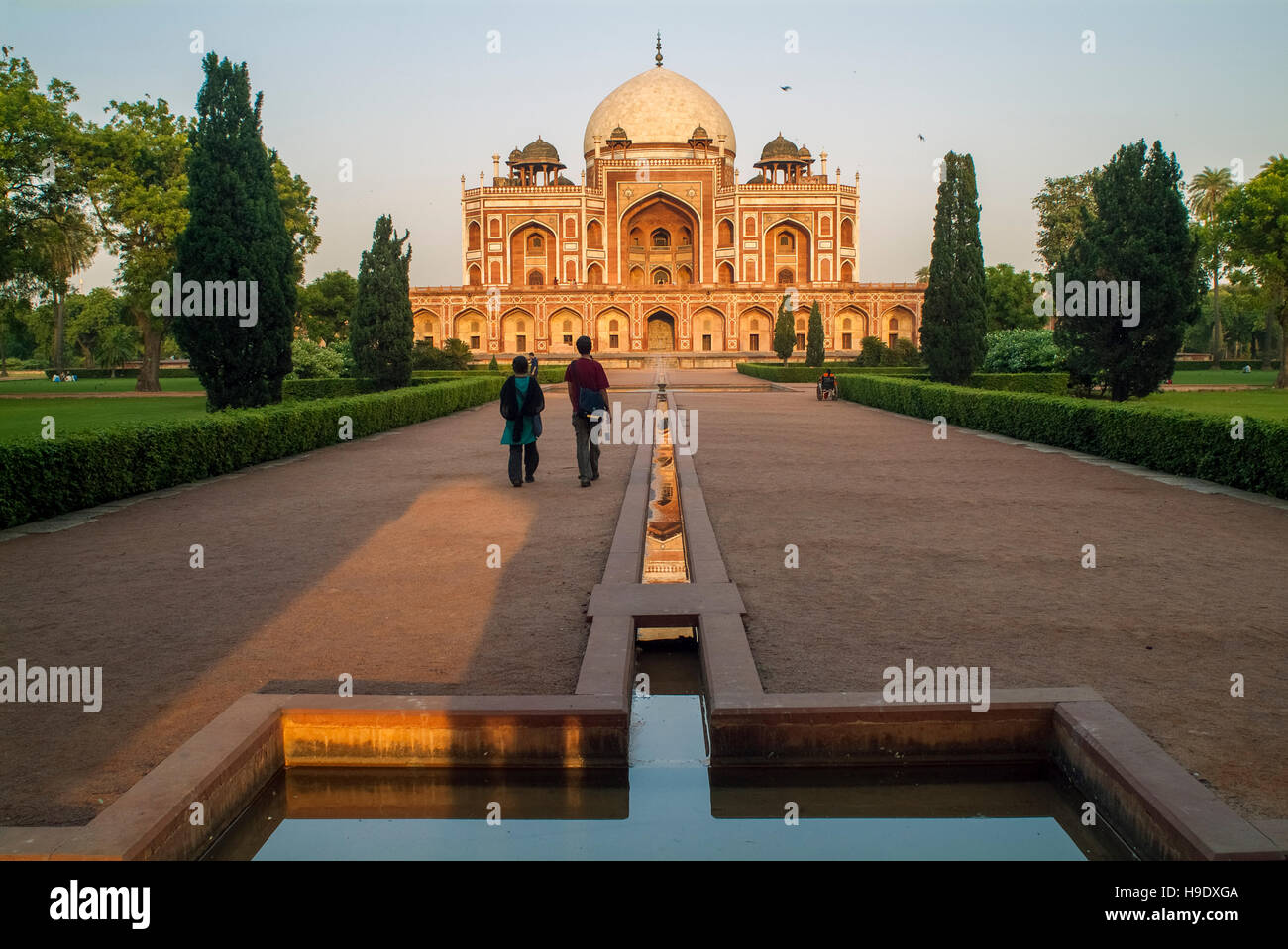 Humayuns Grab, das Grab der Mughal Kaiser Humayun, in Delhi, Indien. Stockfoto