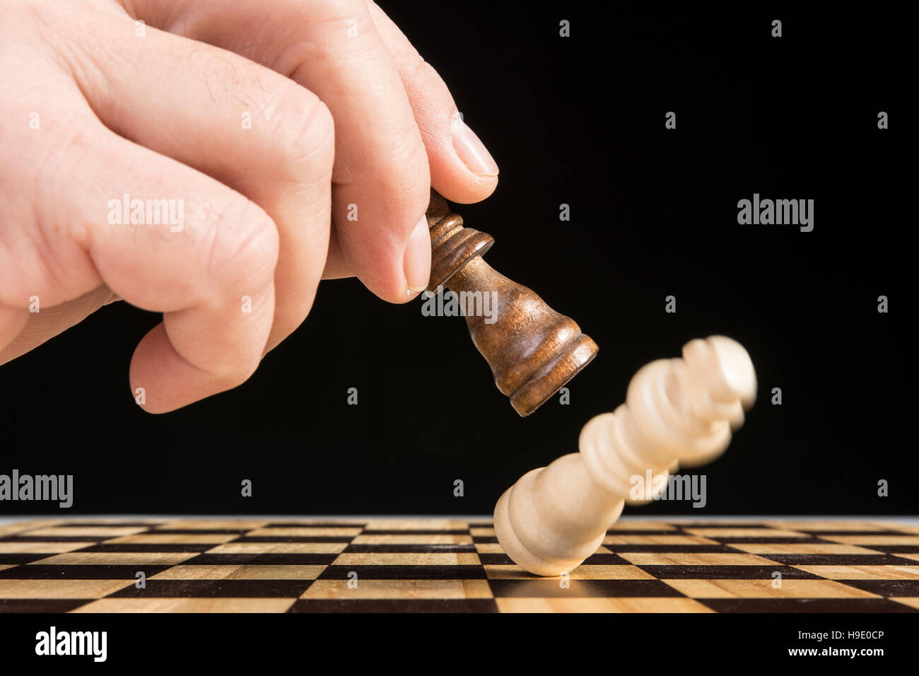 Ein Schachspiel Stockfoto
