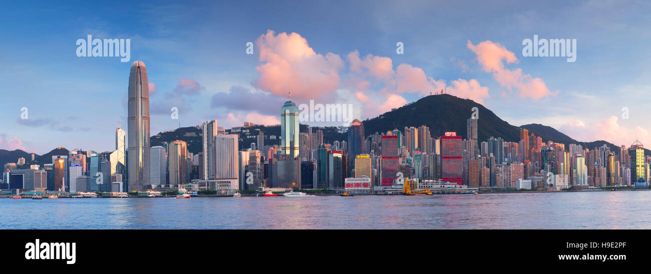 Skyline von Hong Kong Island, Hongkong, China Stockfoto