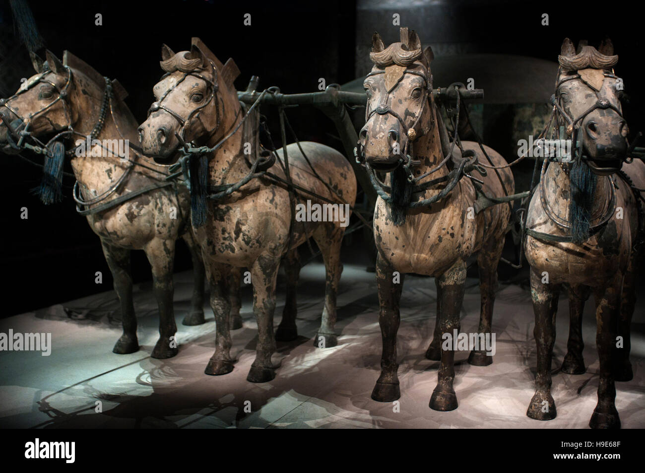 Terrakotta Krieger Armee Grube Nummer 1, Xian, Shaanxi, China, Asien. Eine alte Sammlung von Skulpturen, die Armeen von Qin Shi Huang, das erste E Darstellung Stockfoto