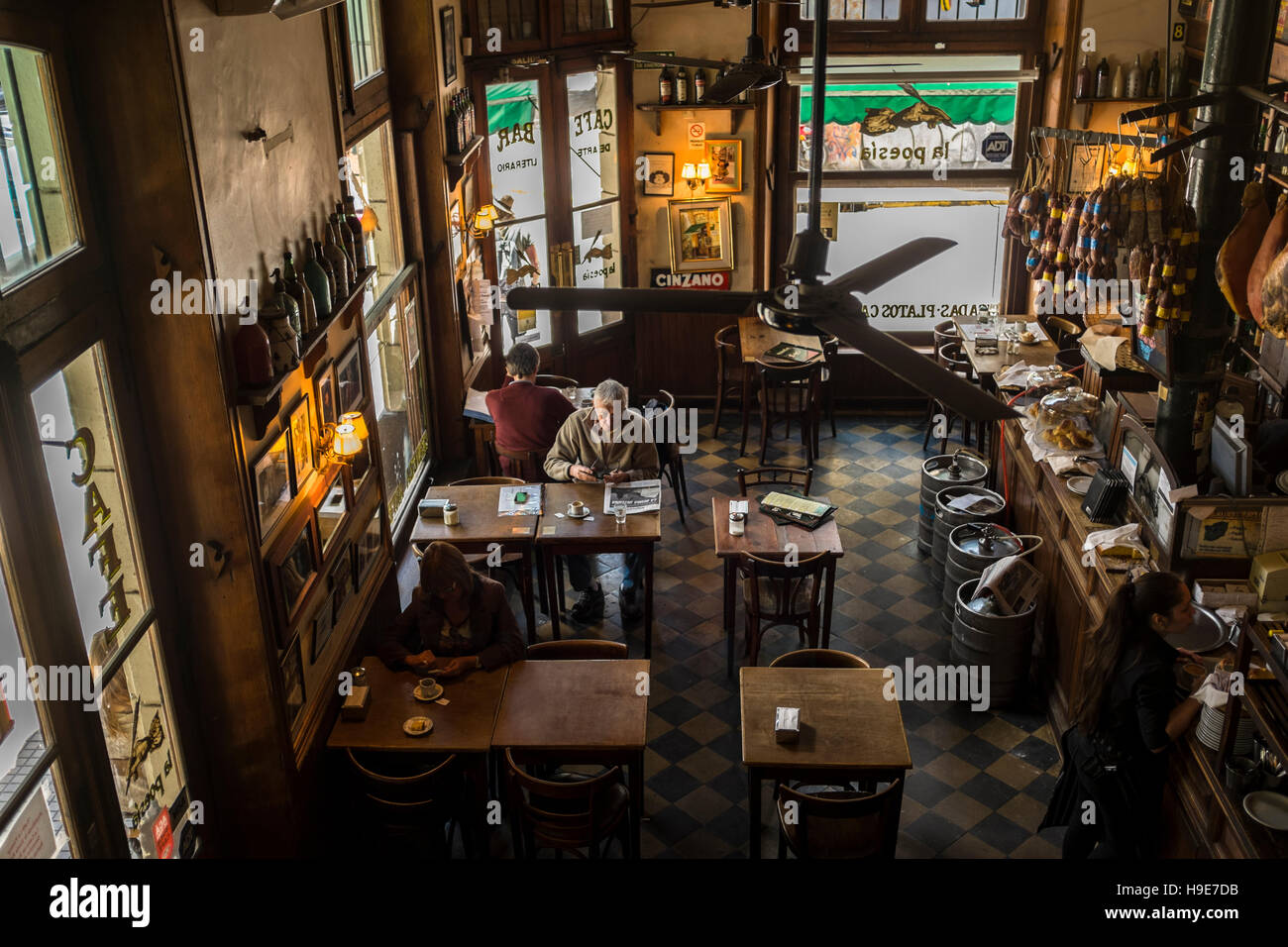 Bar 'La Poesia', San Telmo, Buenos Aires Stockfoto