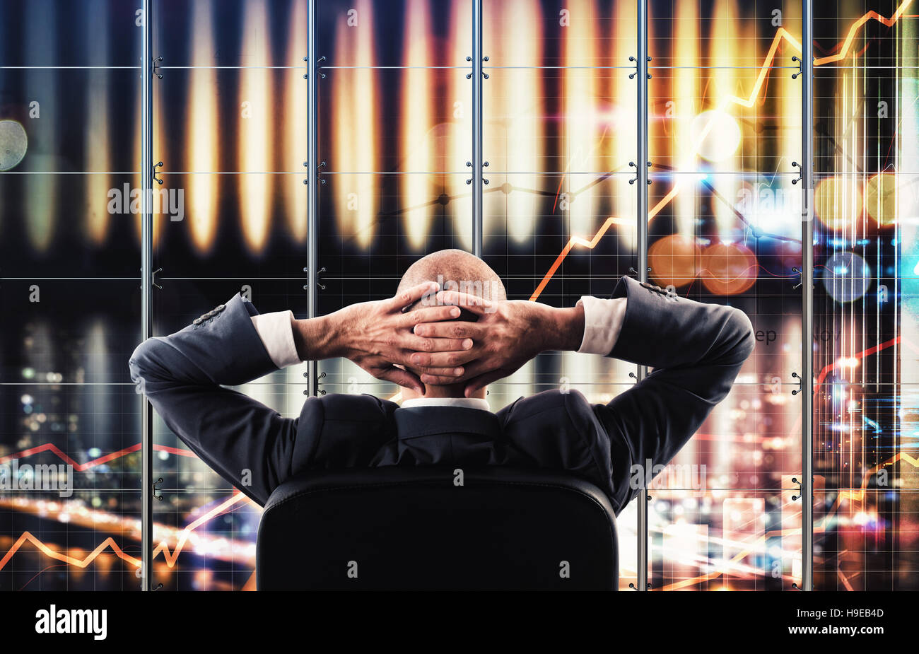 Virtuellen Bildschirm-Business-system Stockfoto Virtuellen Bildschirm-Business-system Stockfoto