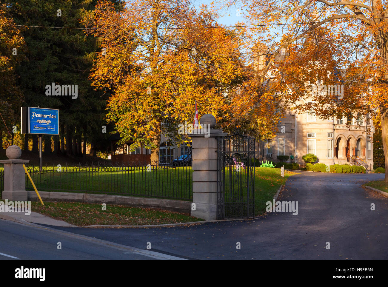 Penmarvian-Seniorenheim in Paris, Brant County, Ontario, Kanada. Stockfoto