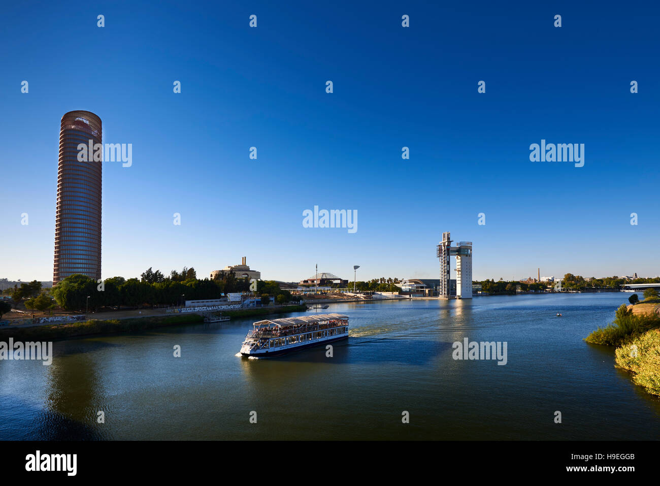 Der Fluss Guadalquivir, Sevilla, Spanien, Europa Stockfoto