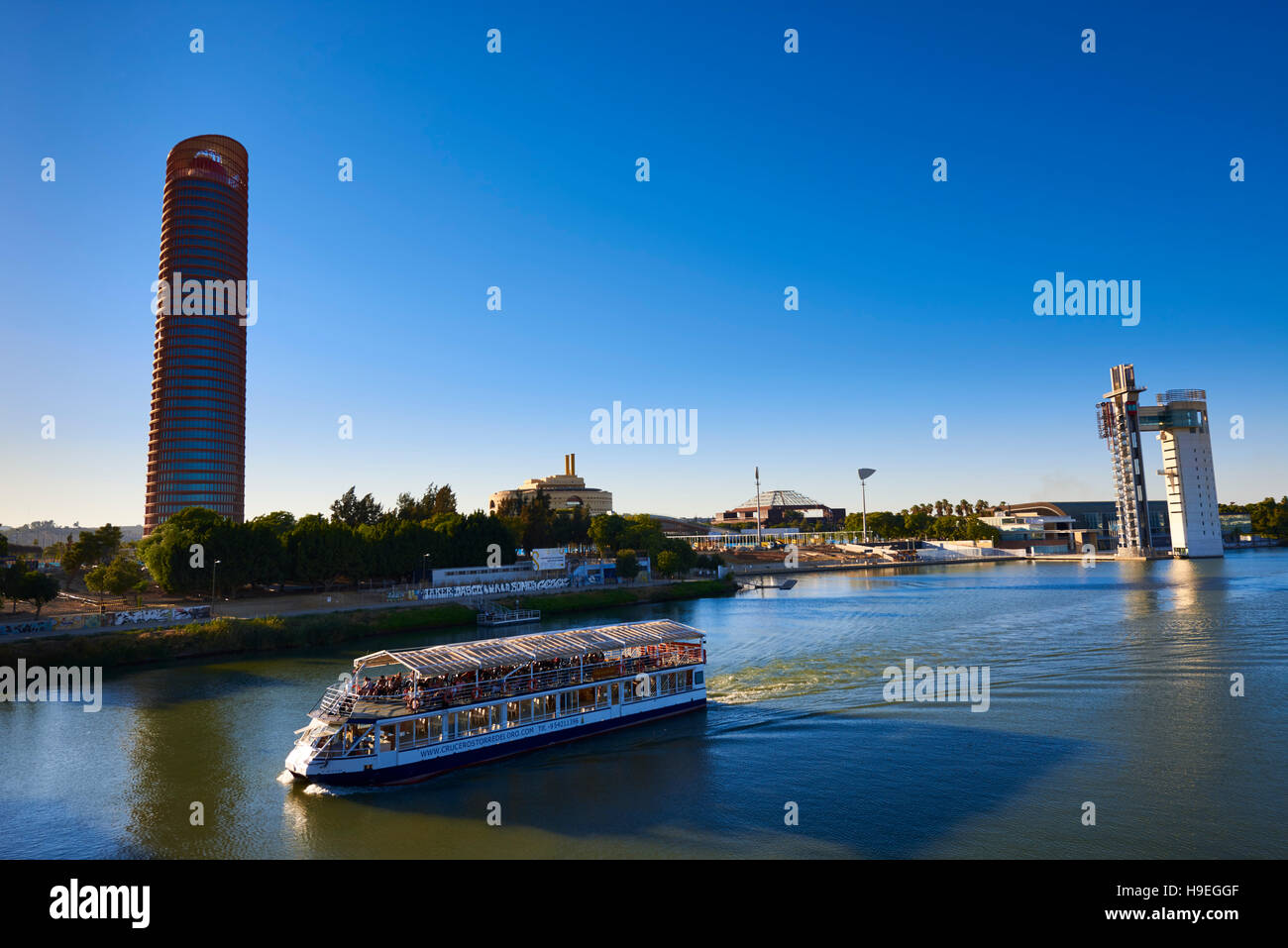 Der Fluss Guadalquivir, Sevilla, Spanien, Europa Stockfoto