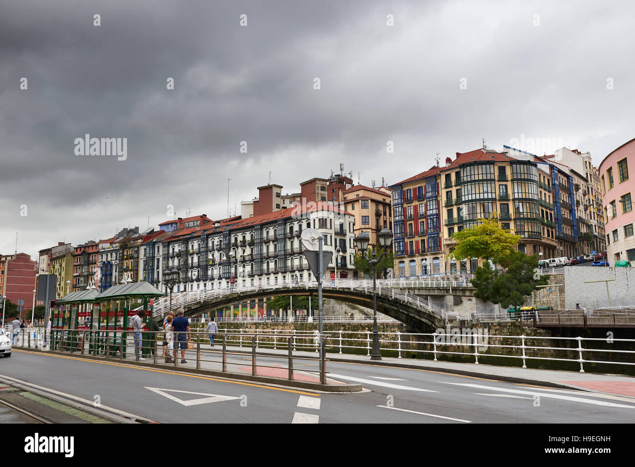 La Merced Brücke, Bilbao, Biskaya, Baskenland, Baskenland, Spanien, Europa Stockfoto