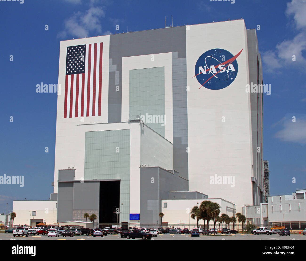 NASA Vehicle Assembly Building am Kennedy Space Center Stockfoto NASA Vehicle Assembly Building am Kennedy Space Center Stockfoto